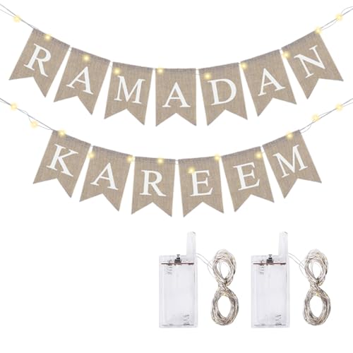 Ramadan Kareem Banner,Ramadan Kareem Dekoration,Eid Mubarak Banner,Ramadan Mubarak Alphabet Dekoratives,Für Ramadan Dekoration Eid Feier Hängebanner,Partyzubehör,Wanddekoration (D) von Bseical