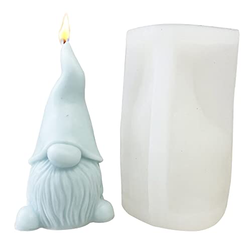 Silikonform Wichtel Zum Gießen, Silikonformen Für Beton Gießen Weihnachten 3d Kerzenform Seifenformen Diy Deko Nikolaus Gnome Zwerg Kerzen Formen Silikon Advent Duftkerzen Gießform Selber Machen (B) von Bseical