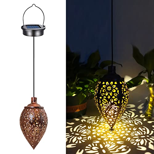 Solarleuchten Garten Hängend Retro, Solarlampen Für Außen Garten Hängend Orientalisch, Solar Lampions Außen Wetterfest Warmweiß, Solarlaterne Für Außen Wasserdicht Vintage Led Gartenbeleuchtung Solar von Bseical