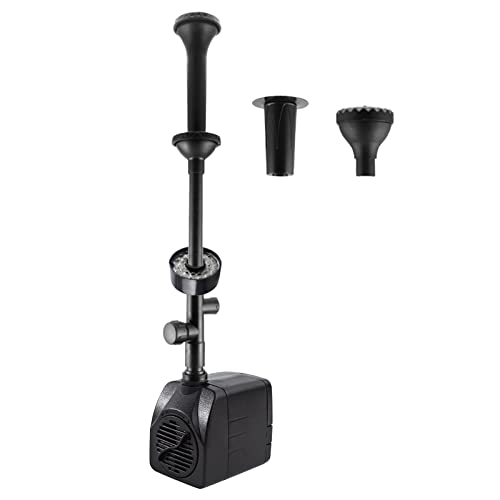 Springbrunnenpumpe Mit Beleuchtung, Teichpumpe Klein Led Licht, Tauchpumpe Brunnen Aquarium Pumpe Wasserwechsel Elektrisch Brunnenpumpe Garten Vogeltränke Mini Wasserfall Wasserpumpe (mit Licht) von Bseical
