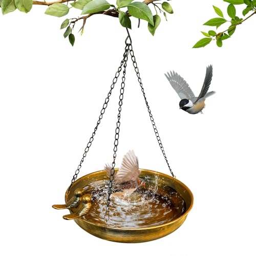 Vogeltränke hängend, vogeltränke Winterfest Metall, vogelbad Garten, wassertränke für vögel Balkon, vogelfutterhaus zum aufhängen, futterspender vögel, vogelfutterspender von Bseical