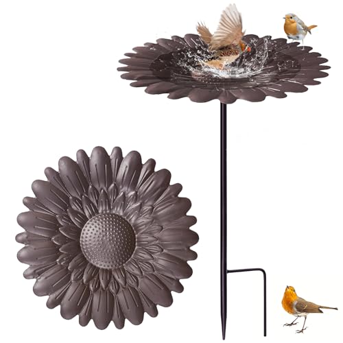 Vogeltränke Stehend Für Garten,Vogelfutterspender Vogeltränke,Vogelbad Vogelbecken Wassertränke,Freistehend Abnehmbar,Frostsicher Winterfest Vogeltränke,Wassertränke Für Vögel,Für Garten,Hinterhof von Bseical