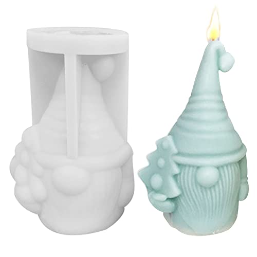 Weihnachten Kerzenformen Zum Gießen,Silikonform Weihnachten,3D Gesichtsloser Weihnachtsmann Gnome Silikonform,Silikonform Wichtel,DIY Handgemachte Kerzen Seife Gießform,Weihnachtsdeko,Geschenk von Bseical