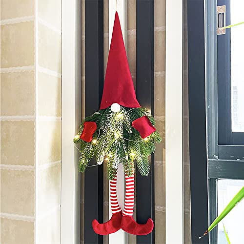 Weihnachtswichtel Figuren mit LED, Wichtel Figuren Weihnachten Licht, Adventskranz Deko Set, Weihnachtsdeko Amerikanisch Tür, Weihnachtsbaum Deko Kamin Basteln Nikolaus Kranz Weihnachten Batterie (C) von Bseical