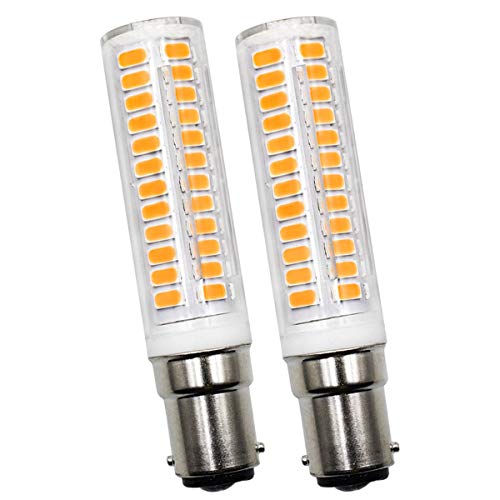 BROLSKUN Dimmbar B15D LED Lampen 6W Ersetzt 60W -75W Halogenlampen Warmweiß 3000K LED Mais Glühbirnen 650 Lumens 360°Abstrahlwinkel AC 220-240V Kein Flackern (2er-Pack)[MEHRWEG] von BROLSKUN