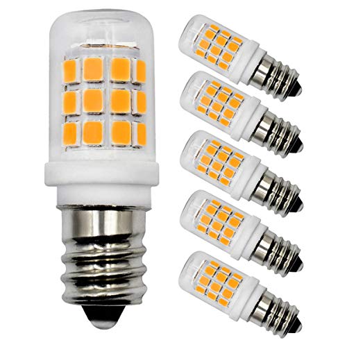 E14 LED Warmweiß Birnen 2.8W 30W Entspricht Glühbirnen Dimmbar 3000K Kleine Edison-Schraube Lampe für Nachtlicht, Herd-Hoods Bulbs, Deckenventilator, Tischlampen AC 220-240V(5er-Pack)[MEHRWEG] von BROLSKUN