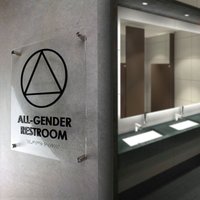 Bsign - All Gender Toilettenschild California Unisex Toilettenschilder Ada Signage Mit Brailleschrift von BsignStore