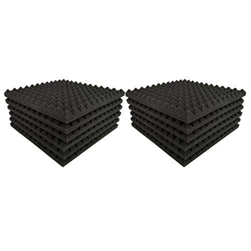 Bsowte Packung mit 24 Platten zur Behandlung von Polstern aus schalldichtem Schaumstoff in Pyramidenform von Bsowte