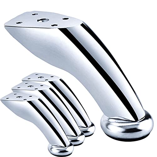 Bssowe 4 Stück Schrankfüße, Möbelfüße Metall, Sofa Stützfüße, Couchtisch Füße, Möbelbein Legs, Höhe 95 mm, für Sofas, Stühle, Hocker, Schränke von Bssowe