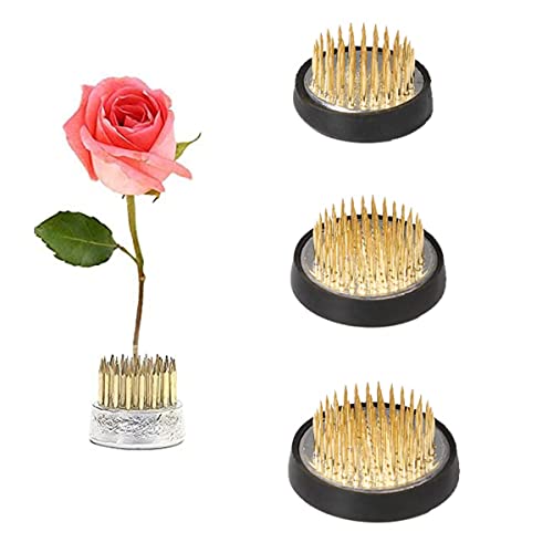 Bssowe 4 Stück Runder Blumenhalter Aus Kupfer, Flower Arrangement Tool, Blumenhalter Rund Ikebana, Ikebana Kenzan für Blumenarrangements Blumenläden Büros Gärten Teestuben (23mm/34mm/40mm/50mm) von Bssowe