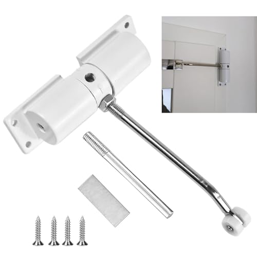 Türschliesser, Automatischer Türschließer, Maximale Belastung 40 kg, Türschließer Ohne Bohren, Federbelasteter Türschließer mit Mounting Plate and Screws, für Innentüren, Zimmertür (Weiß) von Bssowe