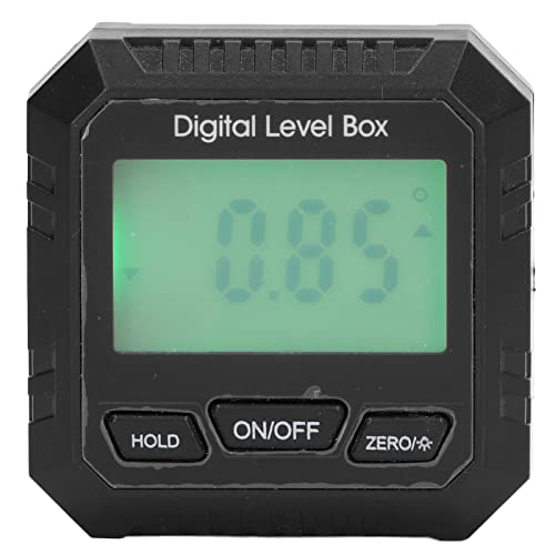 BstXqty Digitaler Neigungsmesser, LCD-Digital-Neigungsmesser, Magnetisches 4x90°-Winkelmessgerät, Elektronischer Winkelmesser, Messwerkzeug Für Die Holzbearbeitung(Schwarz) von BstXqty