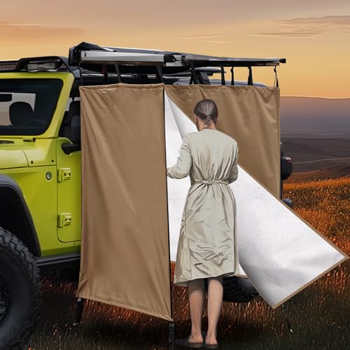 Duschzelt Camping, Oxford Wasserdicht Toilettenzelt, PrivatsphäRe SchutzräUme FüR Outdoor Campingdusche, Unverzichtbar Offroad ZubehöR, Aluminium&Stark ReißFest, Montiert Auf DachträGer Universal von Bsteciar