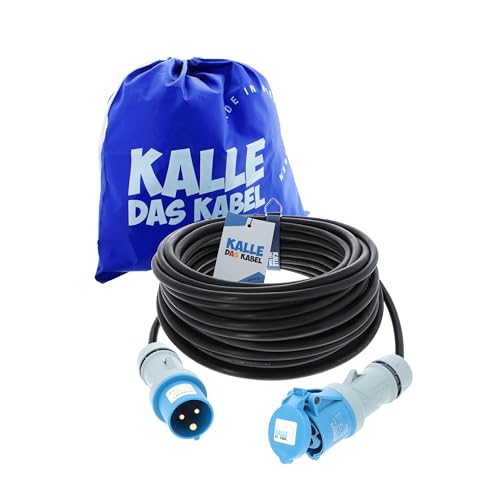 KALLE DAS KABEL CEE Verlängerungskabel 230V Campingkabel - Hochwertige Campingleitung für Wohnwagen & Wohnmobile - Outdoor Caravan-Stromkabel mit Schutzart IP44 - H07RN-F 3G 2,5mm² 30 Meter von KALLE DAS KABEL