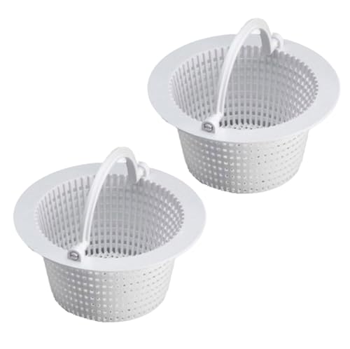 2 Stück Skimmerkorb Boden Pool Skimmer mit Korbgriff Schwimmbad Reinigungswerkzeug Pool Filterkorb Pool Filterkorb Boden von Btgghytr