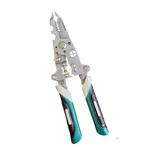 Abisolierzange Crimpzange mit Schneidfunktion Tragbares Design Kabelabisolierzange Crimper mit Klappgriff Praktische Stahldrahtabisolierzange Crimper von Btgghytr