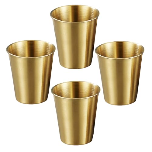 Btgghytr 4 Stück Trinkbecher Edelstahl Kinder Becher Stabile Metall Trinkgläser für Camping und Alltag von Btgghytr