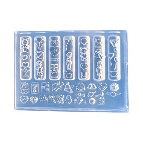 Multifunktionale Nagelform, Styling-Form, zarte Form, Zubehör, geeignet für Zubehör, Verbesserung, kreative Silikon-Nagelkunst-Schablone von Btgghytr