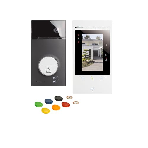 BTICINO, Flex‘ONE-Set Classe 300EOS with Netatmo + Linea 3000, erste smarte Wi-Fi-Video-Innenstelle mit integr. Alexa, 5"-Touchscreen, App Home+Security, 2-Draht-Technik, 363915 von Bticino