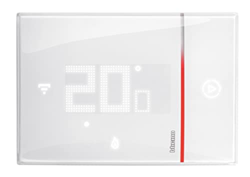 BTICINO, Vernetztes Thermostat, WLAN-Schnittstelle, Booster-Funktion, programmierbare Temperatursteuerung, Positionsbestimmung, Integration v. Heizkörperventilen, 5 Grad - 40 Grad, UP, 250V, XW8002-DE von Bticino