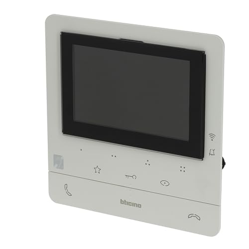 Bticino 344682 Video-Gegensprechanlage, WLAN-Monitor, Smart, 2 Drähte, zusätzliches Display 5 Zoll in Farbe, Touchscreen, mit Freisprecheinrichtung, Gegensprechanlage, Plug-In-Stecker, Anrufannahme von Bticino