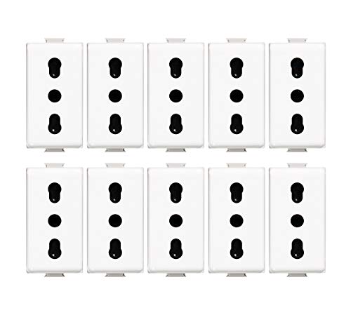 Bticino ASTAM5180 Zweipass-Steckdose Standard Italien, 10 Stück, Farbe Weiß von Bticino