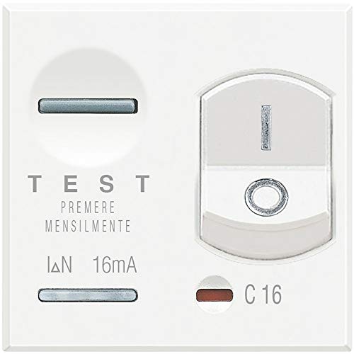 Bticino axolute - Differential 1 polig + neutral 10a 10ma 2 axolute Module weiß von Bticino