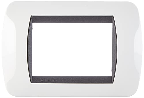 BTicino l4803 Pa Platte mit 3 Modulen in mit Technopolymer, Stahl, weiß, L4803PB von Bticino