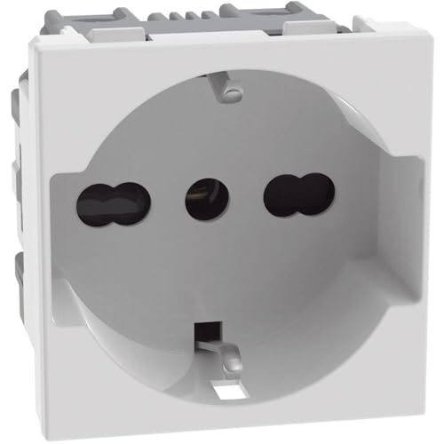 Bticino MatixGo Deutsche Standardsteckdose 2P+E 16A 2 Module weiß - JW4140A16 Bticino MatixGo Deutsche Standardsteckdose 2P+E 16A 2 Module weiß - JW4140A16 von Bticino