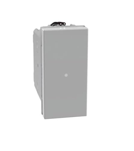 Bticino MatixGo beleuchteter Axial-Wechselrichter mit blauer LED 1P 10AX grau - JG4054LB Bticino MatixGo beleuchteter Axial-Wechselrichter mit blauer LED 1P 10AX grau - JG4054LB von Bticino