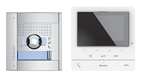 BTICINO, Video Türsprechanlagen Set 2-Draht, Flex ONE: Classe 100 V16E mit 5" Farb LCD-Display, Türstation SFERA allmetal, 135°/96° und LED beleuchtete Kamera, IP54, IK10 mit Klingeltrafo, 364617 von Bticino