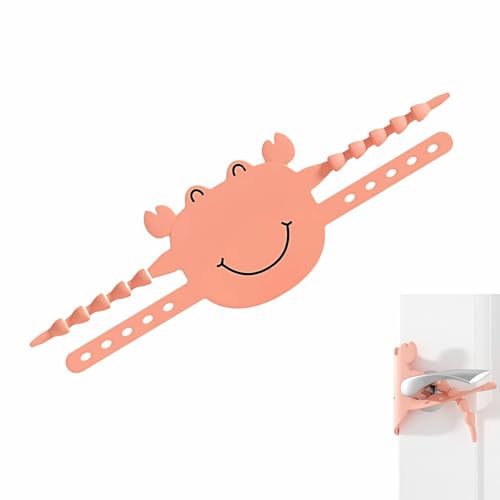Weicher Cartoon-Türschalldämpfer, verstellbare Silikon-Türriegelabdeckung zur Geräuschreduzierung, weiche Schläfer, Haustiere, passend für die meisten Türen (verstellbares 5-Positionen-Design von Btolin