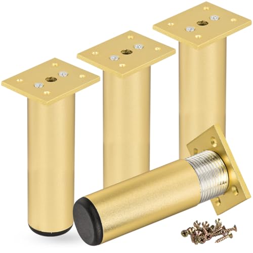 10cm Metall Möbelfüße, Btowin 4 Stück Modern Verstellbar Aluminium Rund DIY Ersatz Tischbeine Schrankfüße für Sofa Schrank Regal TV-Ständer 10cm Metall Möbelfüße, Btowin 4 Stück Modern Verstellbar Aluminium Rund DIY Ersatz Tischbeine Schrankfüße für Sofa Schrank Regal TV-Ständer von Btowin VCF