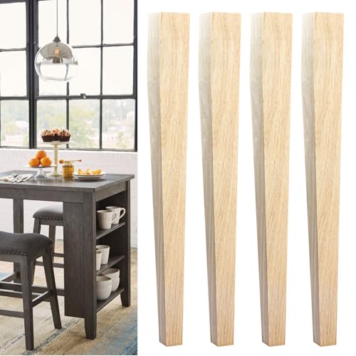 Btowin Esstischbeine aus unlackiertem Holz, 73 cm, 4 Stück, Massivholz, klassische ländliche zweiseitige, konische DIY-Ersatzfüße für Esstisch, Küche, Insel, Stuhl, Schreibtisch Btowin Esstischbeine aus unlackiertem Holz, 73 cm, 4 Stück, Massivholz, klassische ländliche zweiseitige, konische DIY-Ersatzfüße für Esstisch, Küche, Insel, Stuhl, Schreibtisch von Btowin VCF