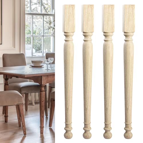 Btowin VCF Holz-Tischbeine, 73,7 x 5,8 x 5,8 cm, 4 Stück, unlackierte, schlanke Kücheninselbeine, rustikal, gedreht, Bauernhaus, Massivholz, Ersatz-Arbeitsplattenbeine für Esstisch, Bank, Couchtisch Btowin VCF Holz-Tischbeine, 73,7 x 5,8 x 5,8 cm, 4 Stück, unlackierte, schlanke Kücheninselbeine, rustikal, gedreht, Bauernhaus, Massivholz, Ersatz-Arbeitsplattenbeine für Esstisch, Bank, Couchtisch von Btowin VCF