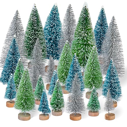 Mini Künstlich Weihnachtsbaum, Btowin VCF 30 Stück Miniatur Schneeeffekt Kiefernbaum Tannenbaum Grün mit Holzsockel DIY Christbaum Klein Weihnachtsdeko für Party Tischdeko Schaufenster Figuren Mini Künstlich Weihnachtsbaum, Btowin VCF 30 Stück Miniatur Schneeeffekt Kiefernbaum Tannenbaum Grün mit Holzsockel DIY Christbaum Klein Weihnachtsdeko für Party Tischdeko Schaufenster Figuren von Btowin VCF