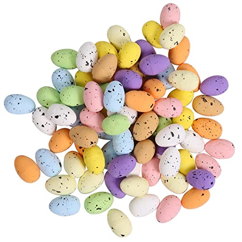 Btruely 100 Stück Deko Ostereier Eier zum Hängen Osterhänger Ostern Set Ostern Deko Eier Mini Ostereier (3 x 1.8 cm) von Btruely