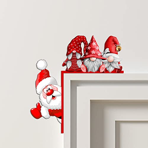 Türrahmen Deko Weihnachten, Creative Türecke Dekoration, Weihnachten, Tür, Eckschild, Dekoration für Party, Ornament, Geschenk (C, One Size) von Btruely