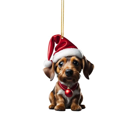 dackel deko - Dachshund Christmas Decorations - Hund Weihnachten - dackel weihnachtsdeko baumschmuck - Weihnachtsdekoration für Zuhause und Auto – Dackel-Hundegeschenke von Btruely