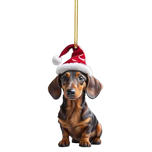 dackel deko - Dachshund Christmas Decorations - Hund Weihnachten - dackel weihnachtsdeko baumschmuck - Weihnachtsdekoration für Zuhause und Auto – Dackel-Hundegeschenke von Btruely