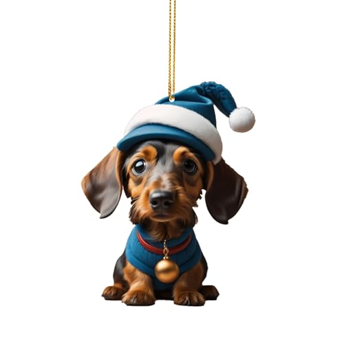 dackel deko - Dachshund Christmas Decorations - Hund Weihnachten - dackel weihnachtsdeko baumschmuck - Weihnachtsdekoration für Zuhause und Auto – Dackel-Hundegeschenke von Btruely