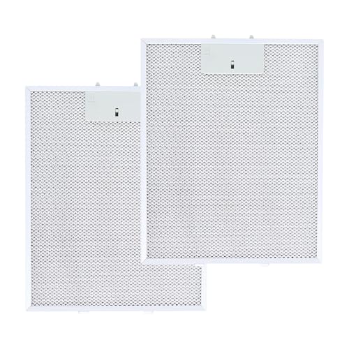 Btstil 2 Stück Metallfettfilter für Dunstabzugshauben, 300 x 250 x 9 mm Dunstabzugshaube Filter, Universal Fettfilter mit Metallgitter für Küchenabzugshauben (300x250x9mm) von Btstil