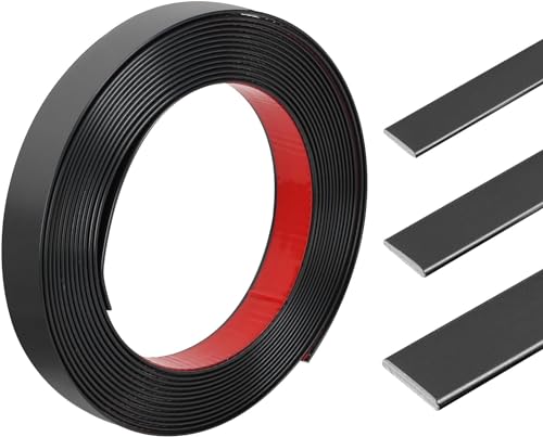 Btstil 5m Zierleisten Selbstklebend, Gold Deckenleisten Selbstklebend, 3D-Dekorative Wand Zierleiste für Wand, Boden, Spiegel, Fliesenkante, Ecken, Schälen & Aufkleben (Schwarz, 2cm) von Btstil