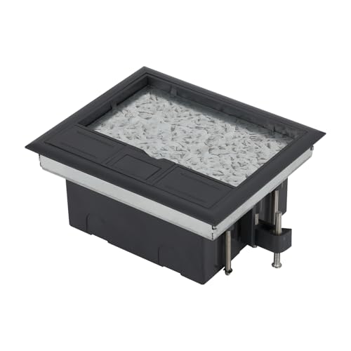 Btstil Bodentank Bodensteckdose Einbausteckdose, 4/6/8 Fach Versenkbar Wasserdichte Fußbodendose Steckdosenbox (4 Fach) von Btstil