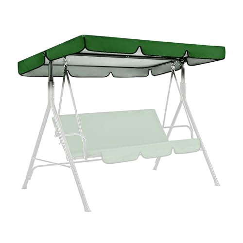 Btstil Hollywoodschaukel Dachbezug 249 x 185 cm, Universal Ersatzdach Gartenschaukel 3 Sitzer, Wasserdicht und UV-Schutz Ersatzdach für Hollywoodschaukel (Grün) von Btstil