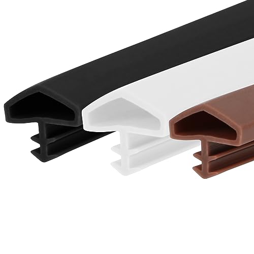 Btstil Türdichtung Zimmertürdichtung, Türrahmen Dichtung TPE Gummi, Falzbreite: 12mm Nutbreite: 4mm, Dichtband Zarge Zargendichtung Wasserdicht Schalldämmung Kollisionsvermeidung (Braun, 5M) von Btstil