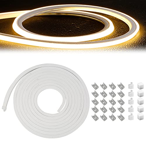 Btstil LED Strip mit Abdeckung, 5M Flexibel Silikon LED Profil Wasserdicht Lichtband, LED DIY Strips Silikon LED Profile für Innen Aussenbereich Deko von Btstil