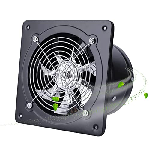 Btstil Ø 150 mm Abluftventilator, 6'' Rohrventilator Badlüfter 40W Wand-Ventilator 600m³/h für Home Badezimmer Küche Garage (Schwarz) von Btstil