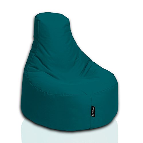 Sitzsack Gamer Beanbag 62 Farben Indoor Outdoor Sitzsäcke Gaming Beanbags Sitzkissen Erwachsene Riesensitzsack Kinder Lounge Bodenkissen Schule Kindergarten Tobekissen 80cm Durchmesser,Petrol von BuBiBag