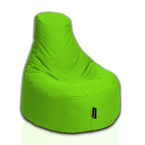 BuBiBag Gamer Sitzsack, Lounge Sessel, Gaming Sitzsäcke, Indoor & Outdoor Kissen für Kinder und Erwachsene (Kiwigrün;Ø:55cm) von BuBiBag